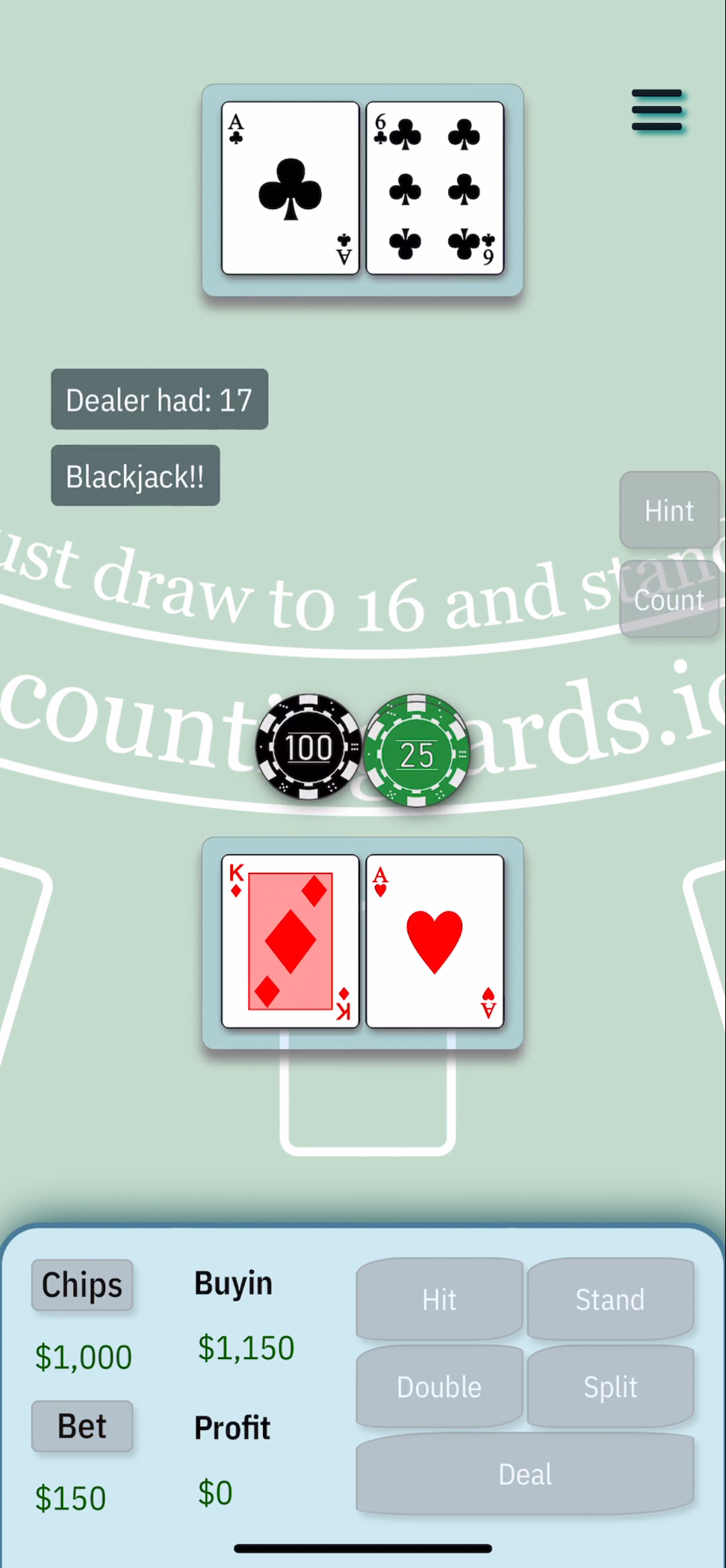 Counting Cards Screenshot
