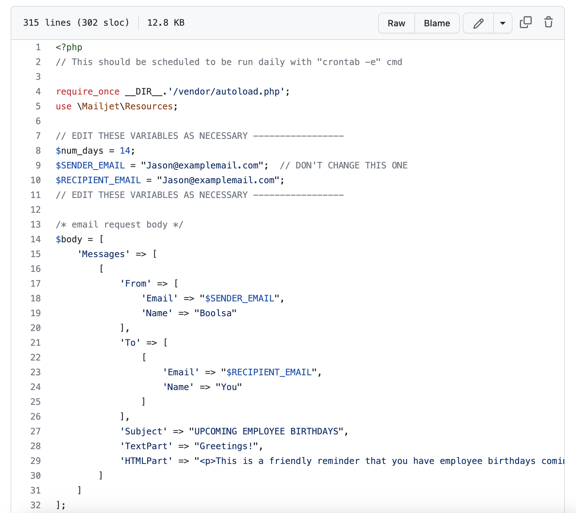 PHP Emailer Script Light theme
